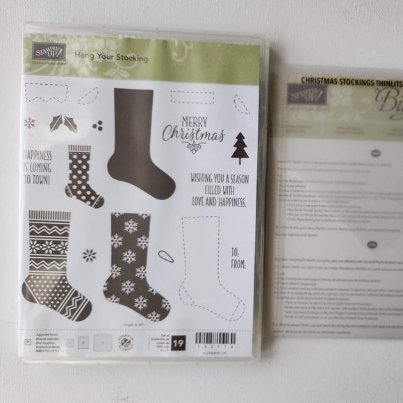 Stampin Up Hang Your Stocking and Christmas Stocking thinlits dies bundle